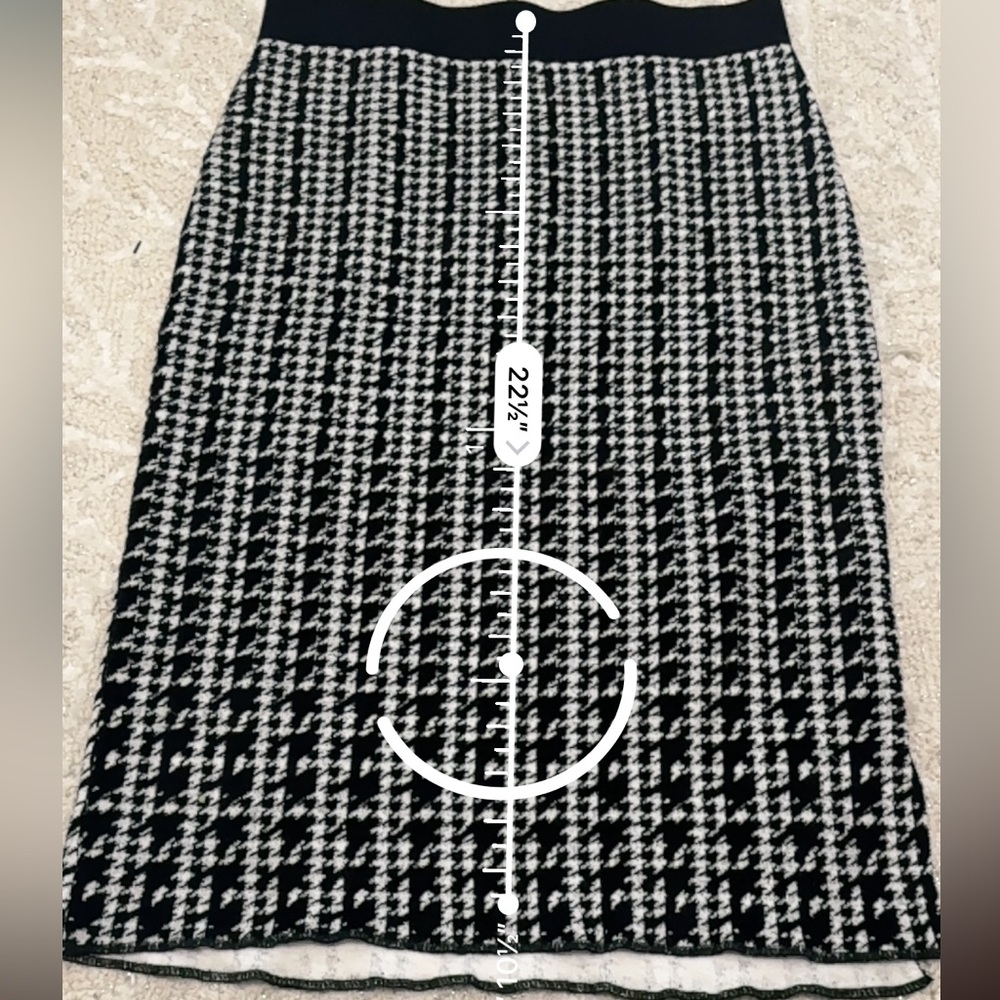 TED BAKER Atlassy houndstooth jacquard midi skirt size 2 (medium) - Picture 3 of 10
